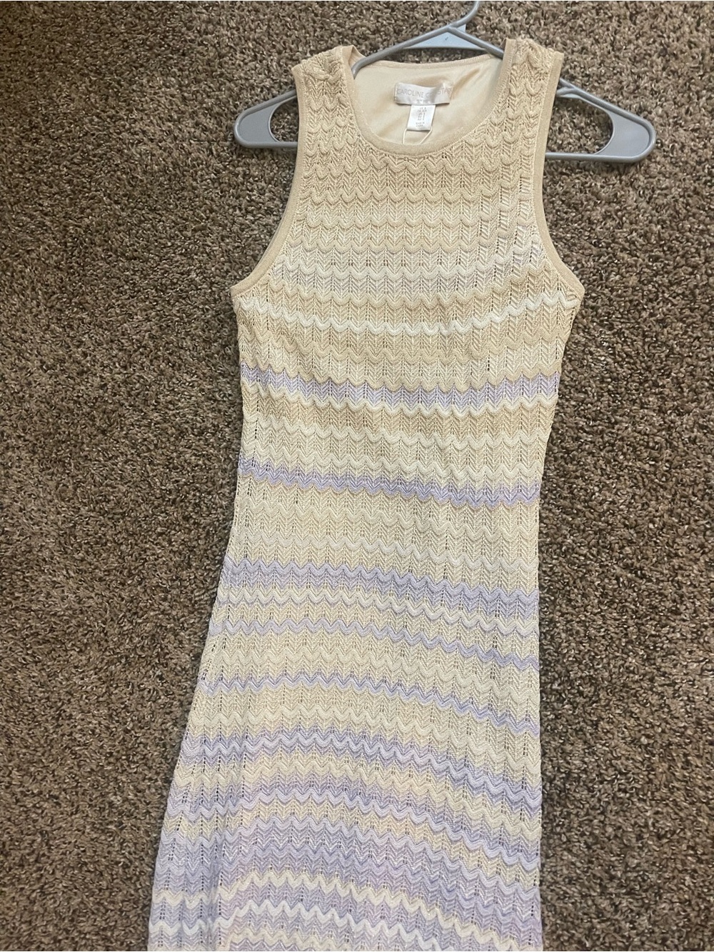 Caroline Constas Knit Chevron Maxi Dress - Picture 2 of 4